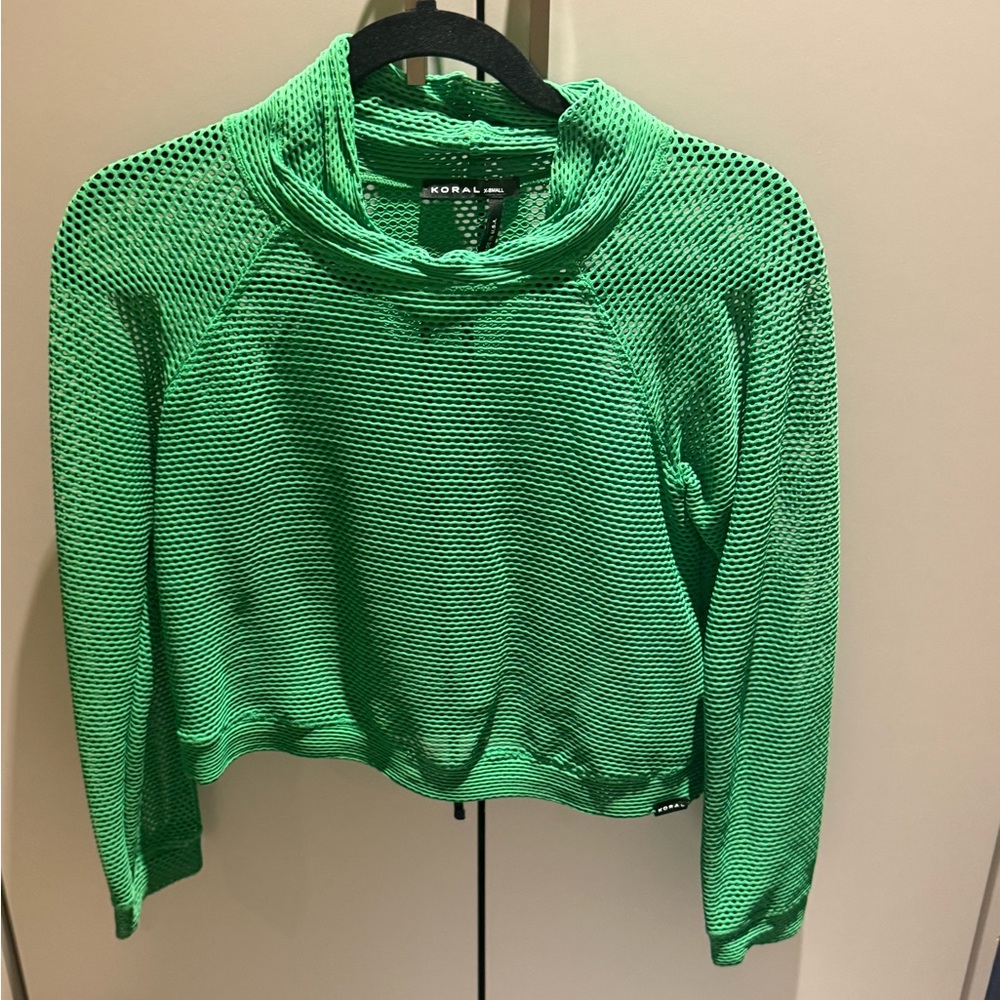 Koral Vibrant Green Mesh Top